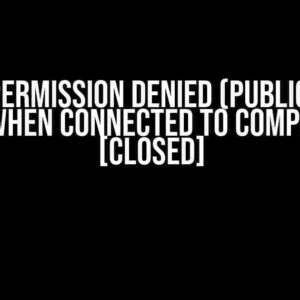 Git: “Permission denied (publickey)” Error when Connected to Company LAN [Closed]