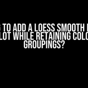 Trying to Add a Loess Smooth Line to Ggplot while Retaining Colored Groupings?